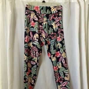 MINKPINK floral tropical leggings - size L but like a M